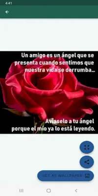 Frases de amor y amistad android App screenshot 0