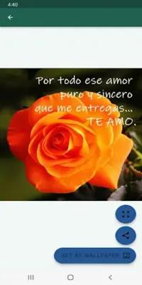 Frases de amor y amistad android App screenshot 2