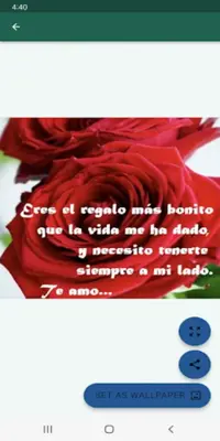 Frases de amor y amistad android App screenshot 3