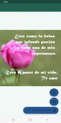 Frases de amor y amistad android App screenshot 6